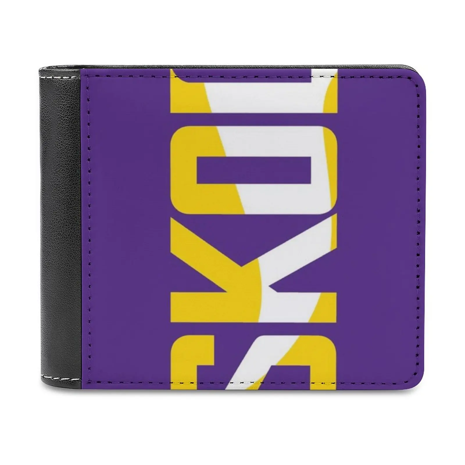 

Skol Text Design New Fashion Pu Leather Men's Wallet Women Purses Personalized Wallets Skol Vikes Football Mn Personalized