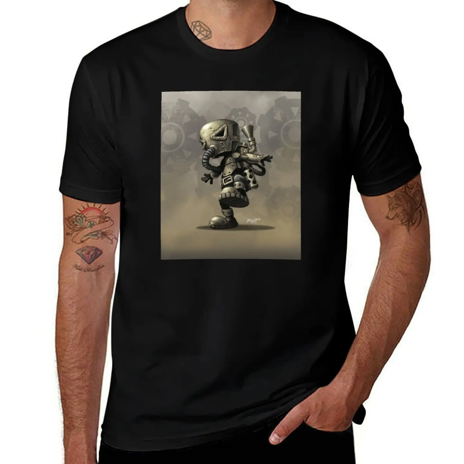 Фото BRUYN - Steambot T-Shirt мужская футболка дизайнерская футболка №1