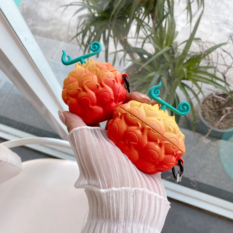 

Силиконовый чехол One Piece Devil Fruit Mera Gomo для Airpods Pro, защитный чехол для наушников Airpods 2 3