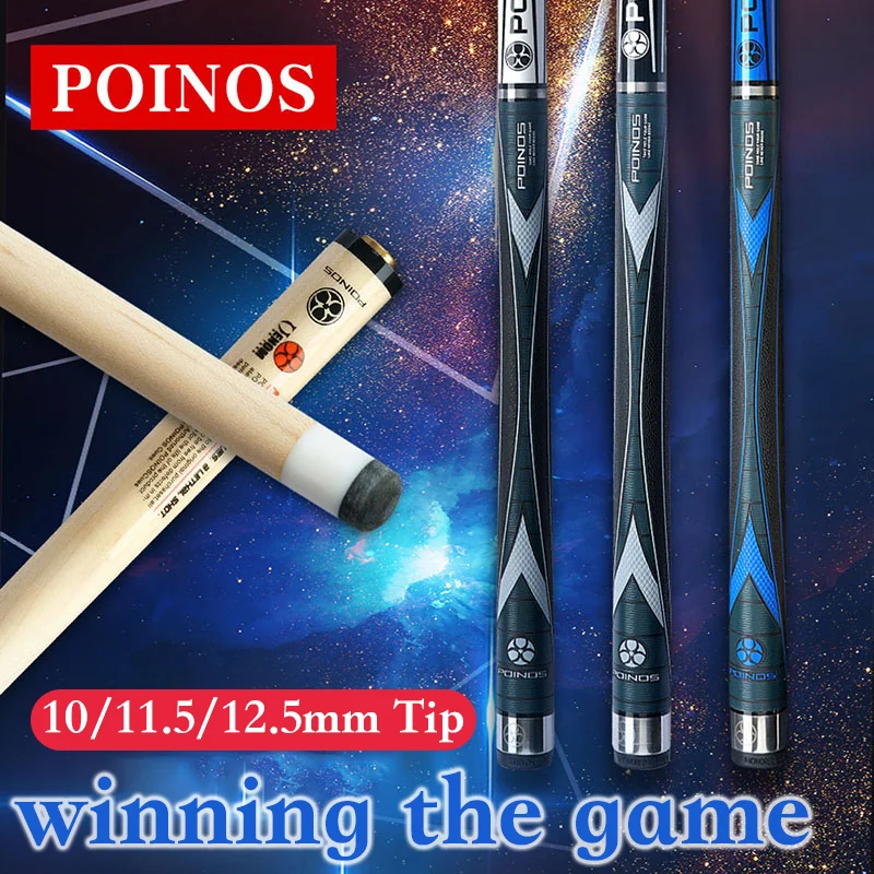 Бильярдный Кий POINOS AOLONG с кленовым стержнем 10/11 5/12 5 мм наконечник XTC Зажимная пуля