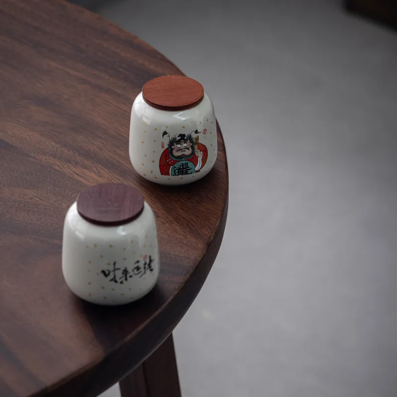 Zhong Kui Чайная банка Керамическая герметичная Маленькая упаковочная продукция для