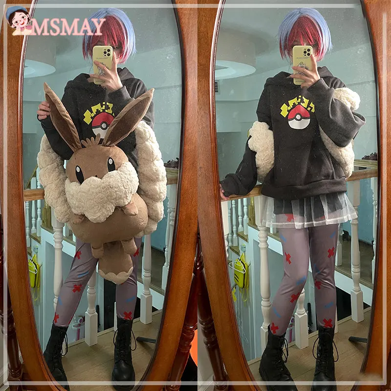 

Ms May Anime Cosplay Costume Hoodie Uniform Cosplay Backpack Knapsack Cute Cosplay Accessories Daily Bag Cosplay Wig Sweatshirt
