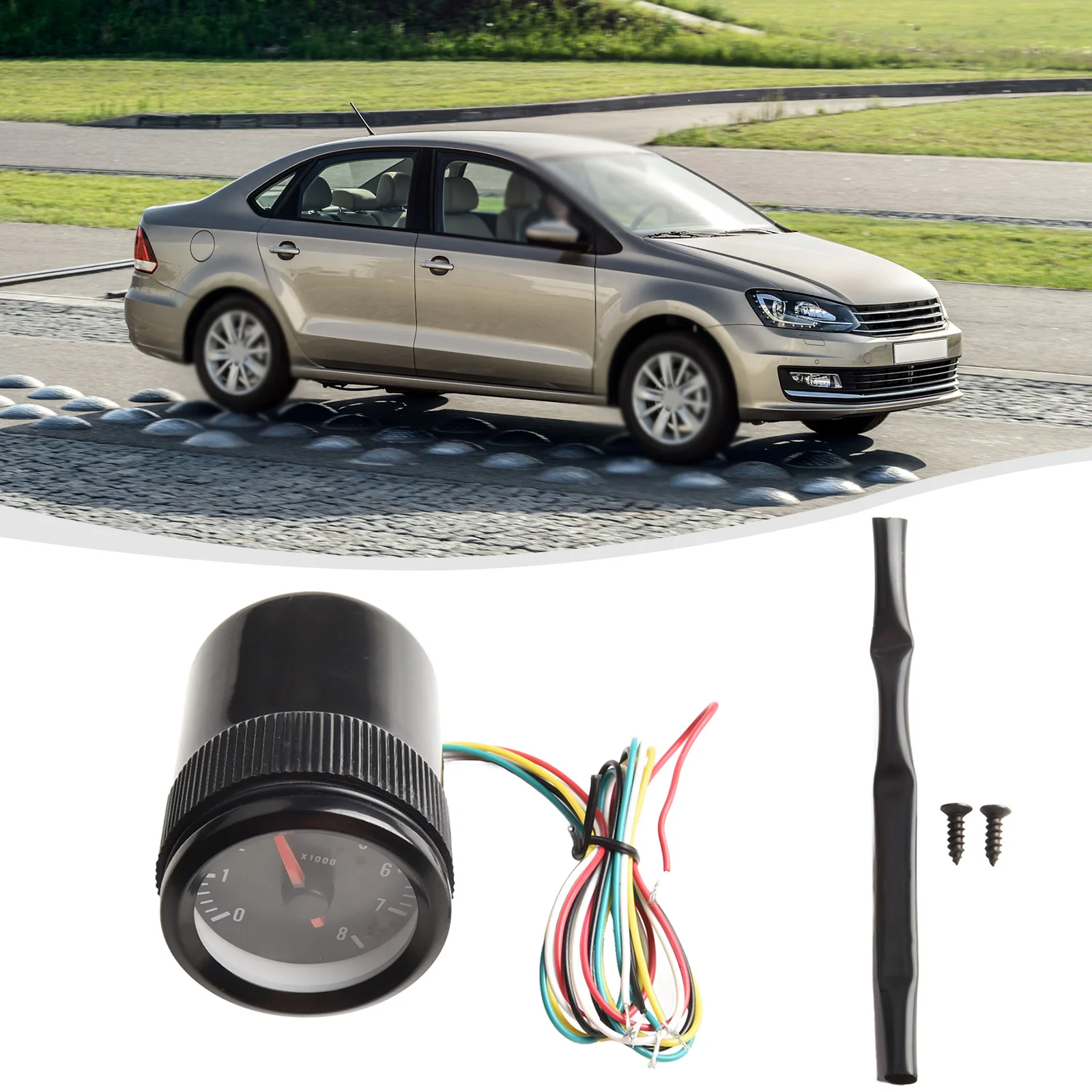 Датчик в диаметре Автомобильный тахометр Тахометр Черный пластиковый датчик