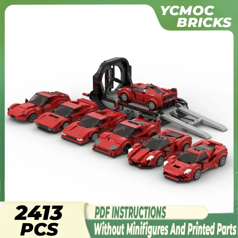 Строительные блоки YcMoc технологические кирпичи модель спортивного автомобиля