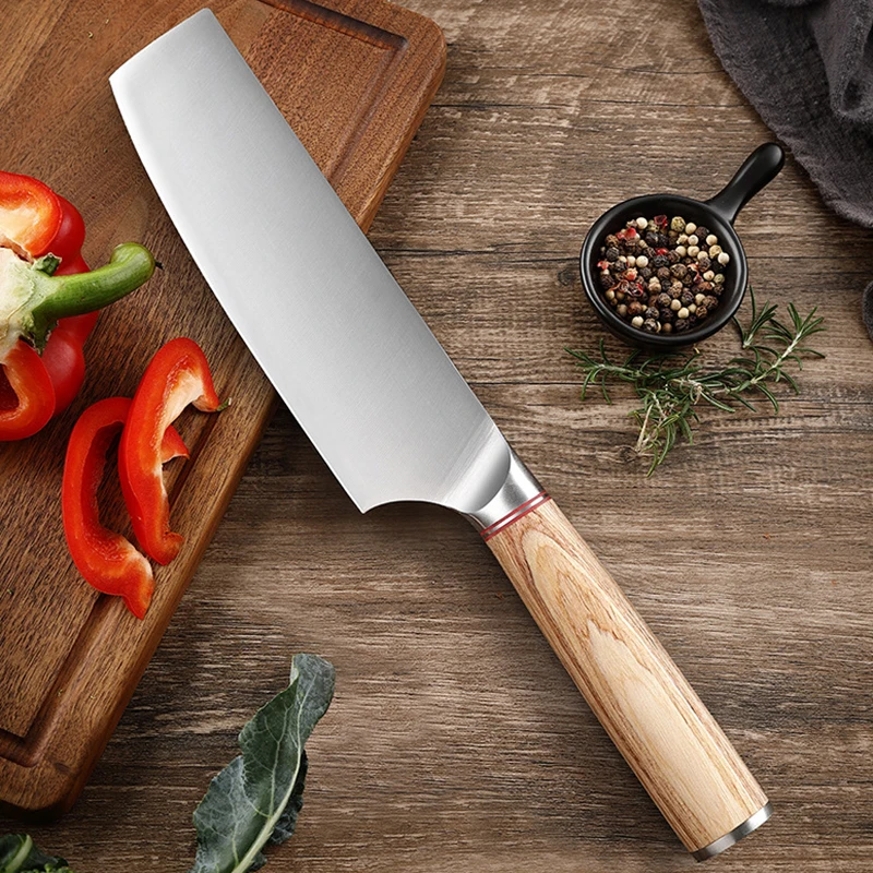 

Nakiri Kitchen Knives 6.5 Inch Sharp Forged Chef Cleaver Slicing Knife For Cutting Vegetables Meat Cooking Tools China Messer