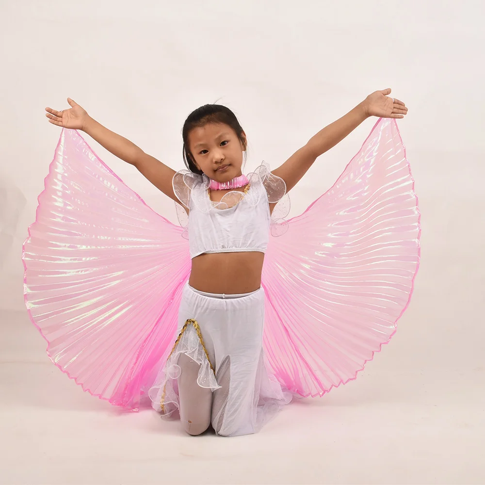 

New Style Children's belly dance wing cloak hand hook catwalk show props model wings transparent Belly Dancing