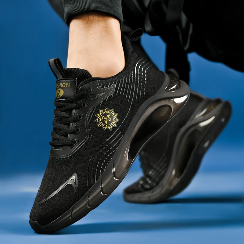 Brand New Mens Running Shoes Trendy Lace-up Men Shoes Lightweight Comfortable Sports Shoes Breathable Walking Sneakers