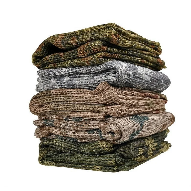 

Cotton Scarf Tactical Mesh Sniper Airsoft Face Mask Veil Camping Hunting Shemagh Bandana Camouflage Head Scarves