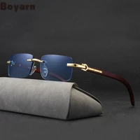 boyarn fashion sunglasses mens new frameless original wood leg catapult sunglasses optical frame sunglasses