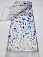 fashionable bridal french net lace special beaded embroidered tulle fabric