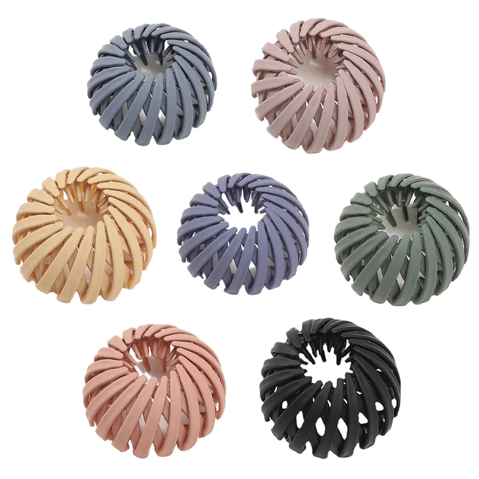 

7Pcs Birds Nest Hair Clip Ponytail Holder Hairpin Lazy Bird's Nest Plate Hairpin Fashion Expandable Ponytail Holder Clip Retro