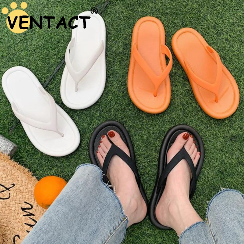 

Женские шлепанцы VENTACT, Новинка лета 2023, модные повседневные пляжные шлепанцы на плоской подошве, повседневная женская обувь для ванной
