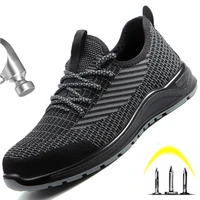 high quality work safety shoes male indestructible work shoes puncture proof security protective shoes breathable sneakers men