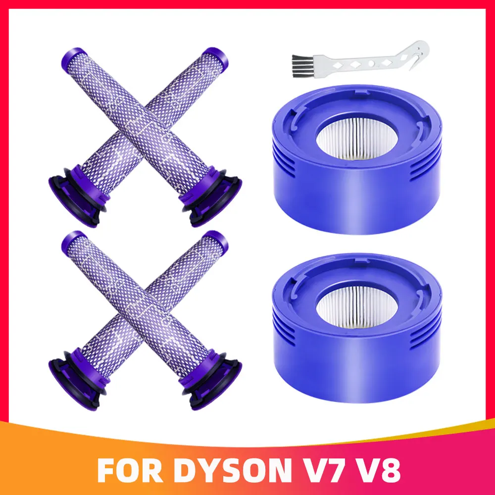 

Replacement HEPA Pre-Post Filter Parts for Dyson V7 V8 SV10 SV11 Animal Absolute Cordless Vacuum Cleaner 965661-01 967478-01