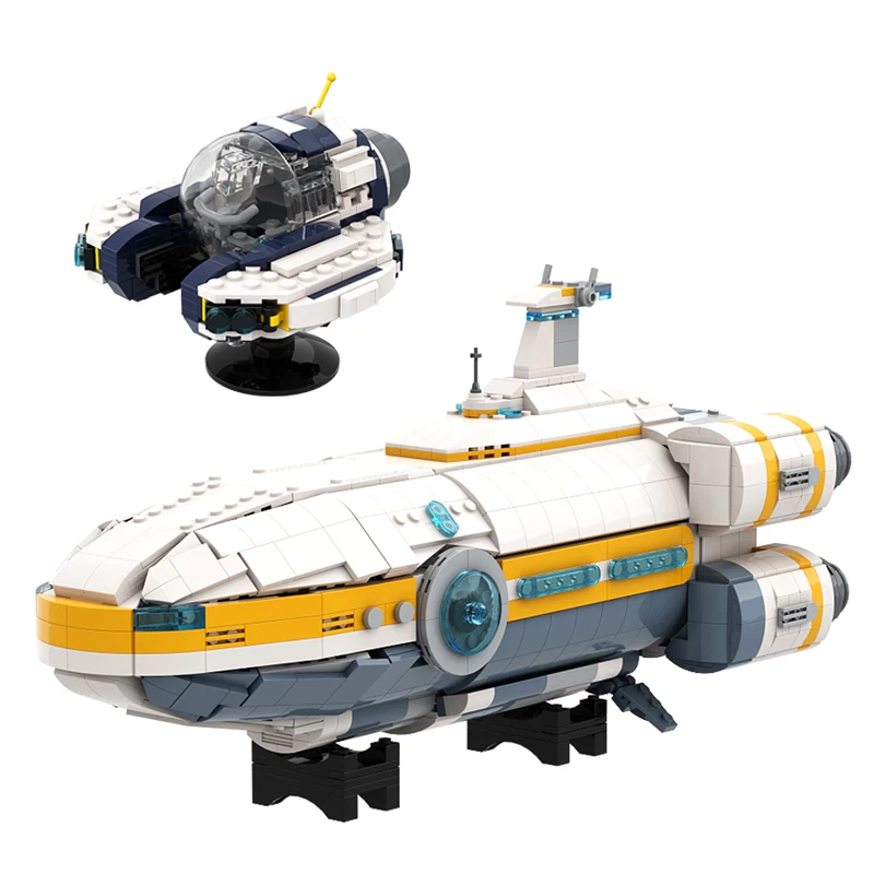 

Игрушка Subnautica, бесшовный автомобиль, подводная лодка Moc, набор строительных блоков, наборы игрушек для детей, подарки для детей, игрушка, 308 деталей, кирпичи