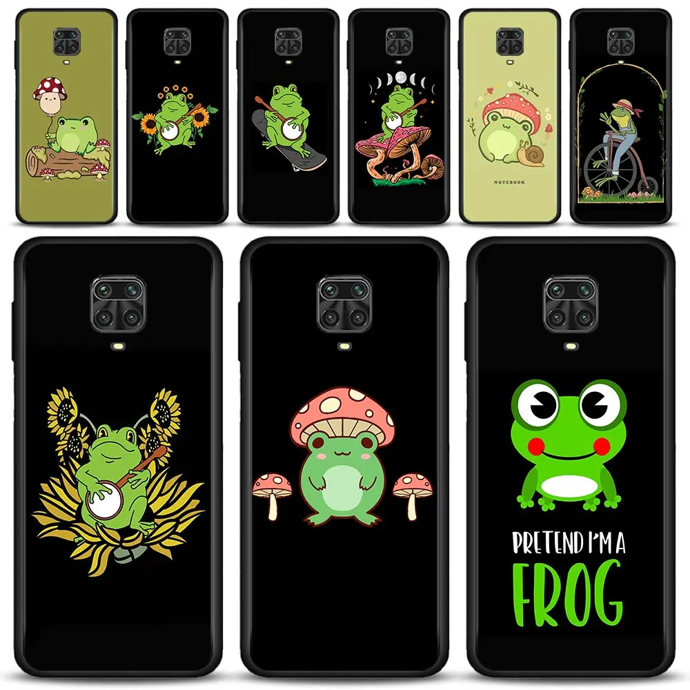 Для Xiaomi Redmi Note 9S 9 8 2021 11 10 Pro Max 7 8T 9T для redmi k40 9A 9C 7A чехол телефона лягушка гриб Kawaii -