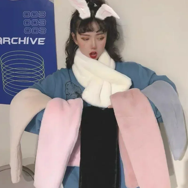 Новый Модный зимний теплый плотный шарф с перекрестным воротником однотонный из