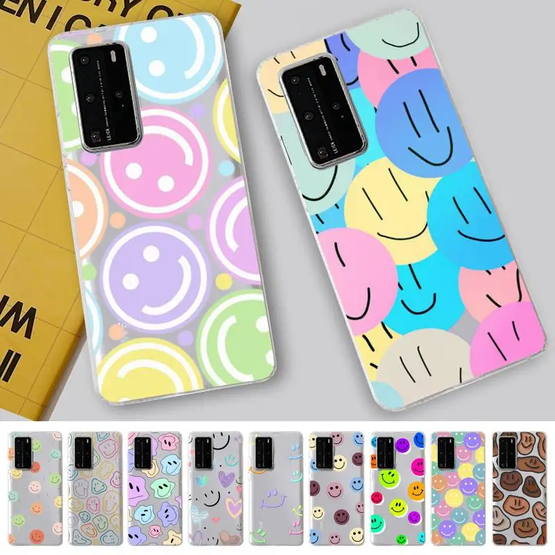 

Cute Funny Trippy Smiley Face Phone Case for Samsung S20 ULTRA S30 for Redmi 8 for Xiaomi Note10 for Huawei Y6 Y5 cover