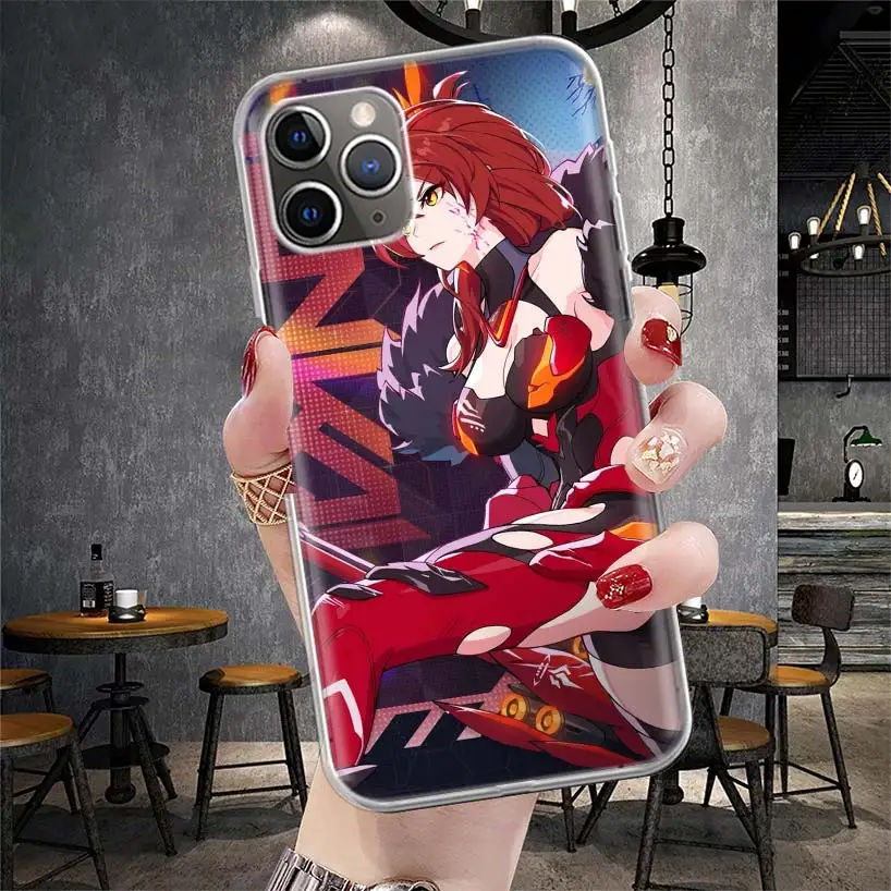 Мягкий чехол для телефона Honkai Star Rail Himeko для iPhone 11, 17 Air, 17E, 16E, 16 Pro Max, 15+, 14 Plus, 13, 12, Apple 7, SE, 8, Fundas Coque 11 (art.: 3920db27672ee) - 3920db27672ee