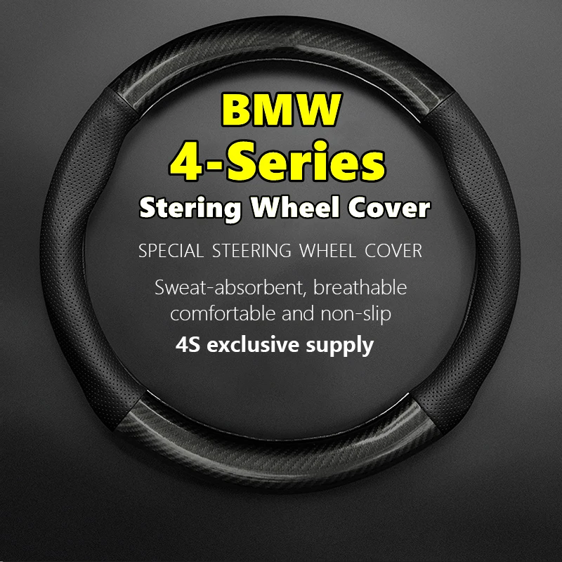 

PU/PVC Carbon For BMW 4 Series Steering Wheel Cover Fit 420i 425i 428i 435i 430i 440i Xdrive Gran Coupe M 2014 2015 2016 2017