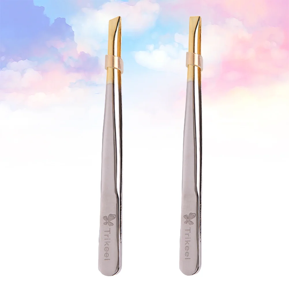 

2Pcs Tweezers Stainless Steel Clip Shaping Tweezers Stainless Steel Tweezers Splinter Tweezers Expert Tweezers