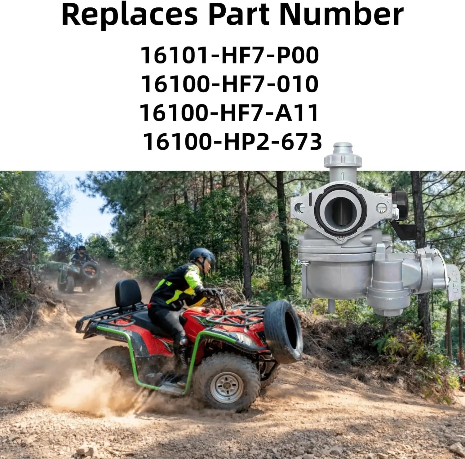 Фото Комплект для регулировки карбюратора OEM для Honda TRX90 1993-2006 (16101-HF7-P00, 16100-HF7-A11, полный комплект для капитального ремонта) №2