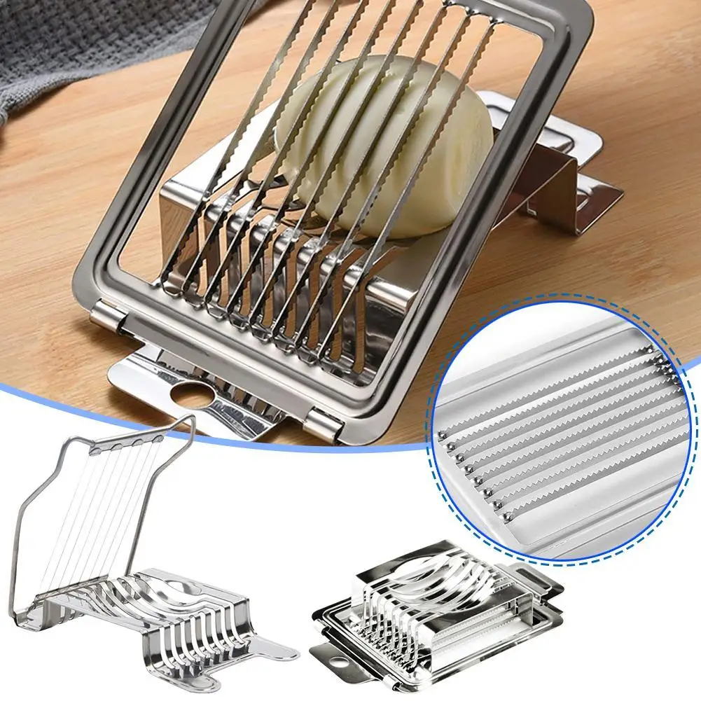 

Stainless Steel Egg Cutter Boilded Egg Slicer Sectioner Cutter Mold Flower-Shape Luncheon Meat Cutter Kitchen Accessories
