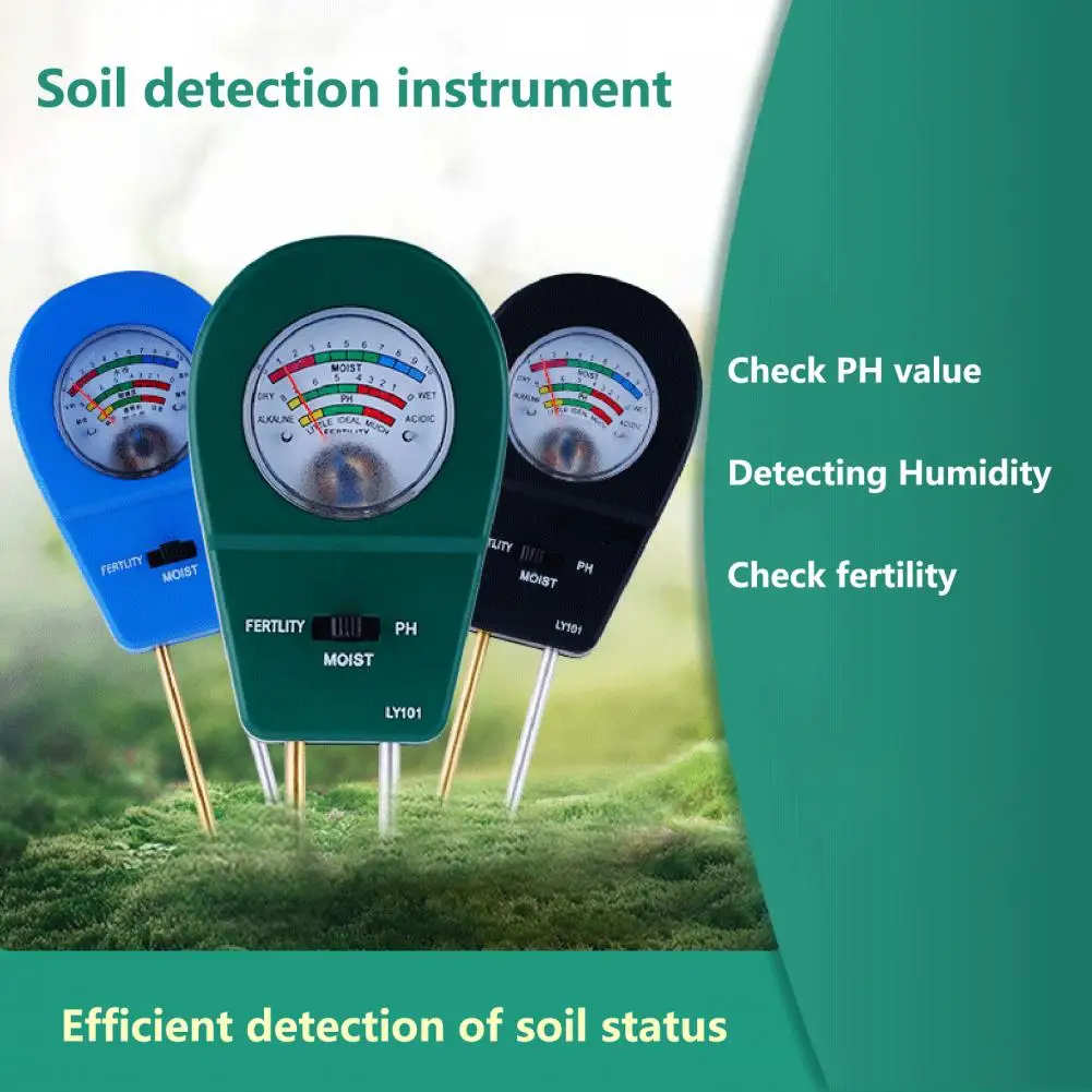 

Professional LY101 Soil PH Meter Digital Plug-and-Play 3-in-1 Soil Tester Plant Moisture Fertility PH Detector Garden Supply
