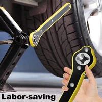 car labor saving jack ratchet wrench universal auto scissor jack garage tyre wheel lug handle labor saving wrench phillip wrench