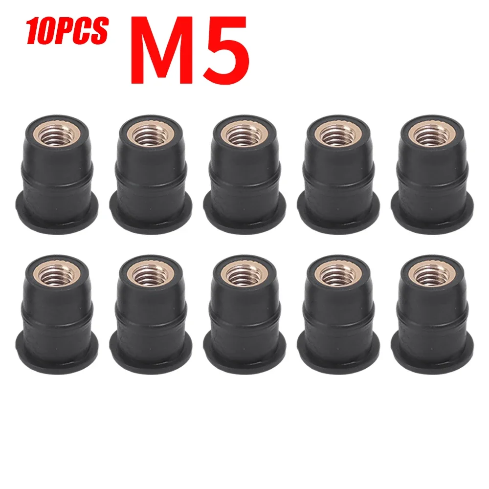

10 шт. резиновые гайки для мотоцикла M4/M5/M6, модификационные гайки, декоративные латунные резиновые гайки для кузова мотоцикла, украшение