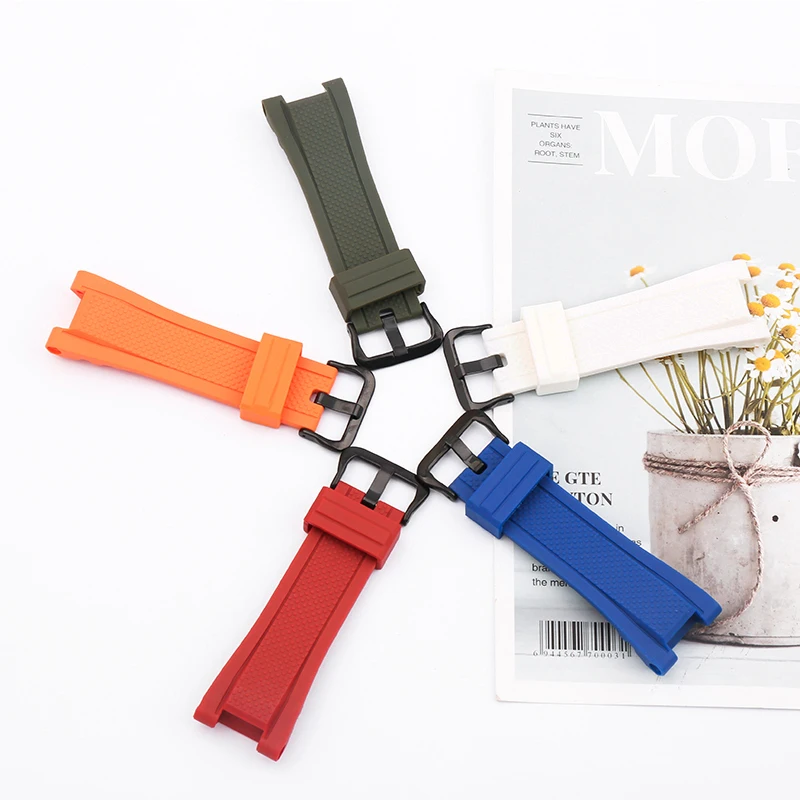 Rubber resin watch band for Casio G-Shock GST-B100 W300 210 400G S130 S330 Outdoor sports waterproof watch strap accessories