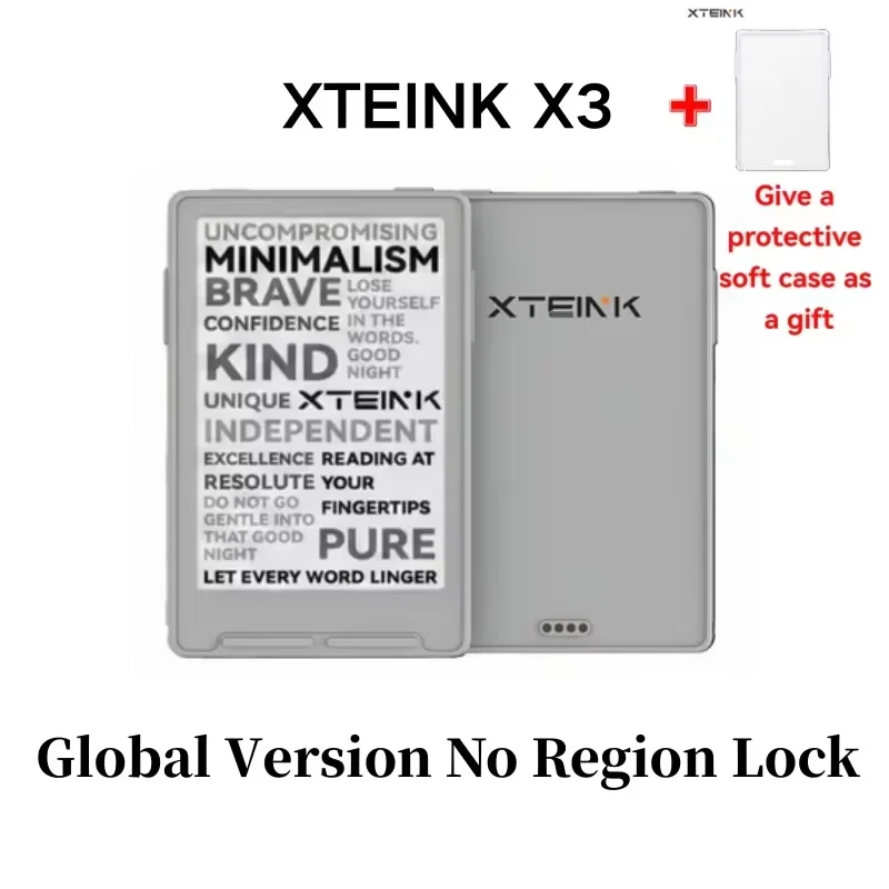Фото Электронная книга Xteink X3 X4 Pro Pocket, новейшая зарубежная версия 2026 года, с технологией E-Ink для защиты глаз, длительным временем работы от батареи, легкое устройство для чтения книг, подарок. №2