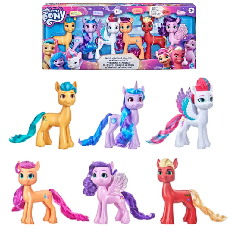 

Hasbro Pony 6-inch doll, big movie character Paulie, complete collection of 6 sets of family photos and family toys