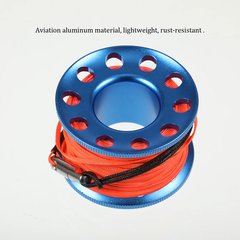 

Катушка на палец, безопасный трос высокой плотности, алюминиевая пещера, для подводного плавания с крючком-защелкой, для водных видов спорт...