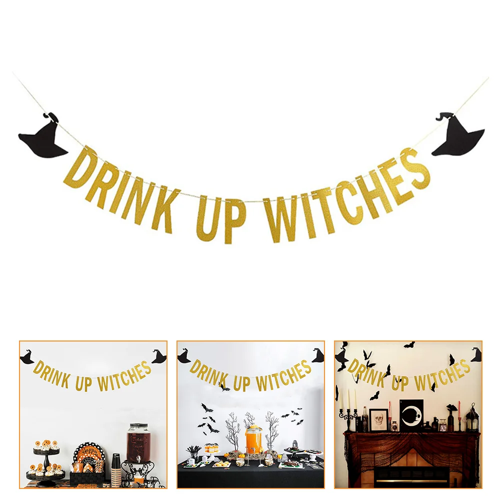

Props Halloween Pull Flag Ceiling Decorations Haunted Houses Banner Paper Party Supplies