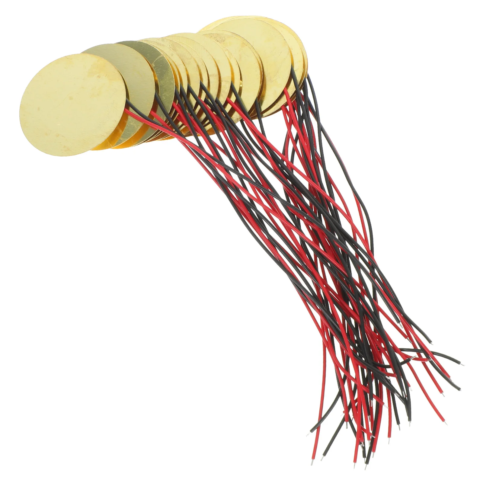 

20 Pcs Musical Trigger Drum Disc Piezo Buzzer Instrument Sounder Sensor Welding Wire Acoustic Instruments Accessories