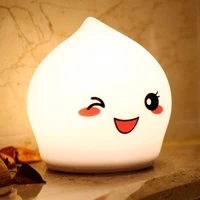 creative gift peach soft silicone led night light for bedroom bedside children sleeping atmosphere lamp cute lights anime decor