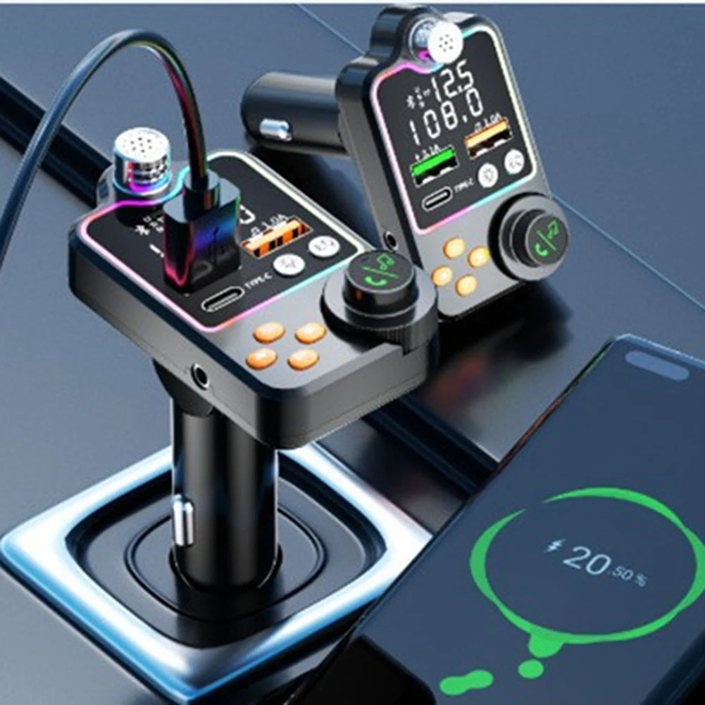 Автомобильный Bluetooth-совместимый 5 0 FM-передатчик с одной кнопкой Mp3 USB