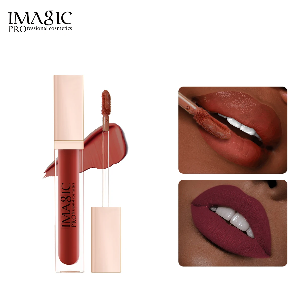 

IMAGIC 20-Color Lip Gloss Waterproof Long Lasting Velvet Matte Glitter Moisturize Liquid Lipstick Lightweight Lip Tint Makeup