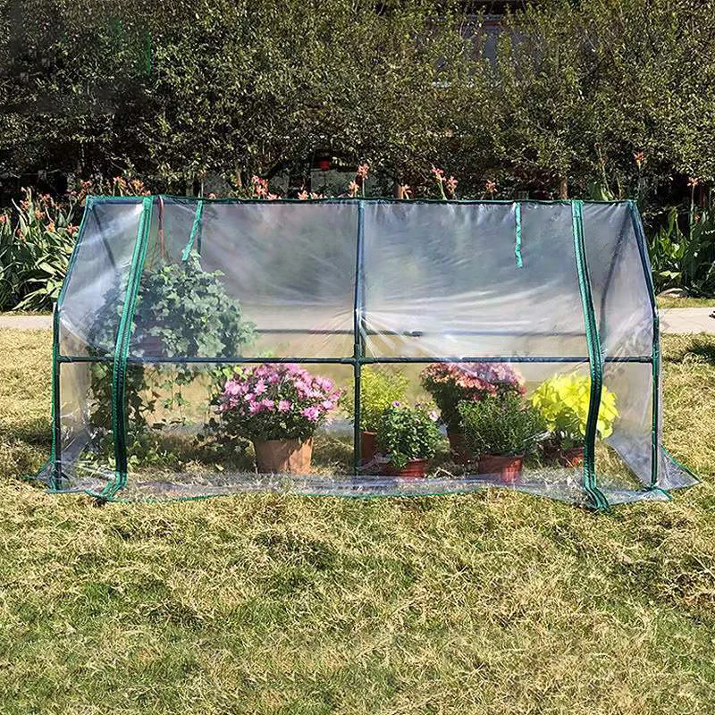 Портативная туннельная теплица 1 8 м/2 7 м утолщенная Прозрачная крышка с