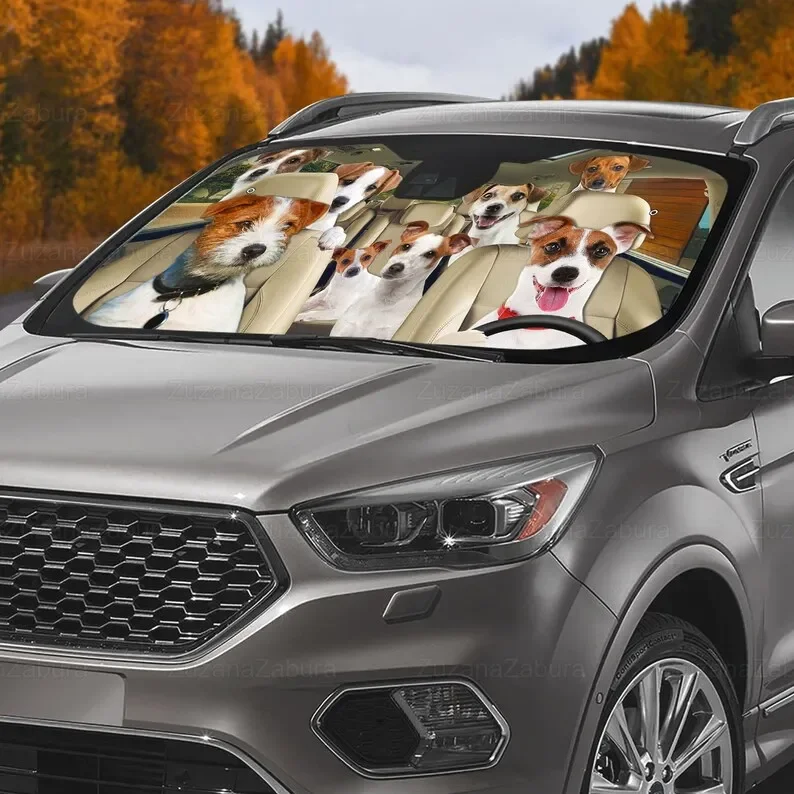 Автомобильный солнцезащитный козырек Jack Russell Terrier автомобильный декор от солнца