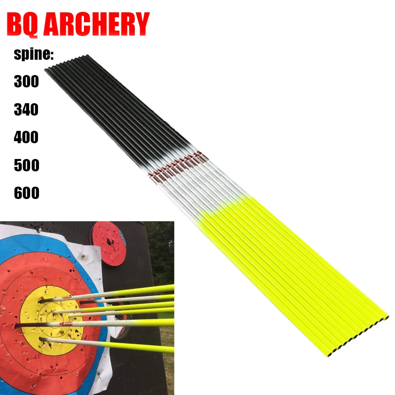 

12pcs Linkboy Archery 100% Pure Carbon Arrow Shaft ID6.2mm SP300 - 800 Compound Bow Traditional Bow Hunting Arrow Accessories