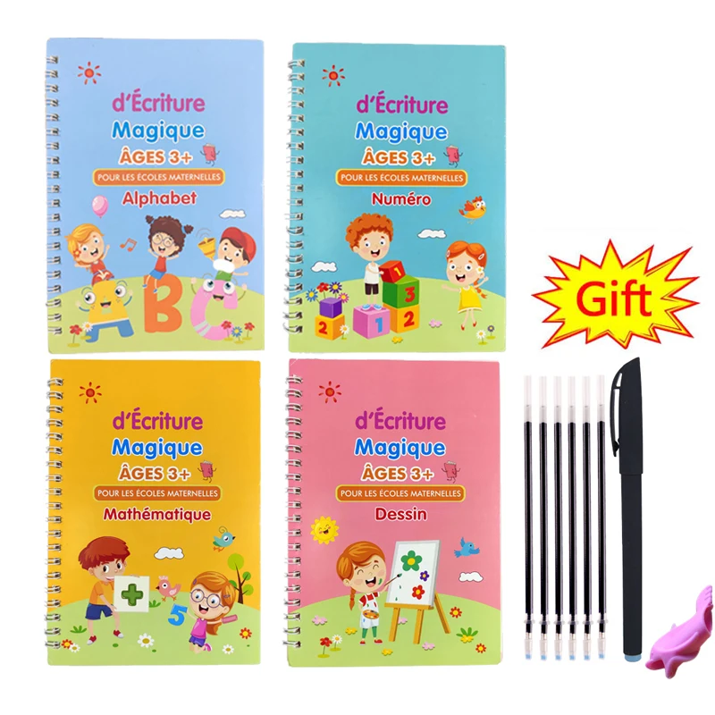 

French Magic New Practice Copybook Free Children's Books Learning Numbers In French Lettering For Calligraphy Writing Kids Gifts