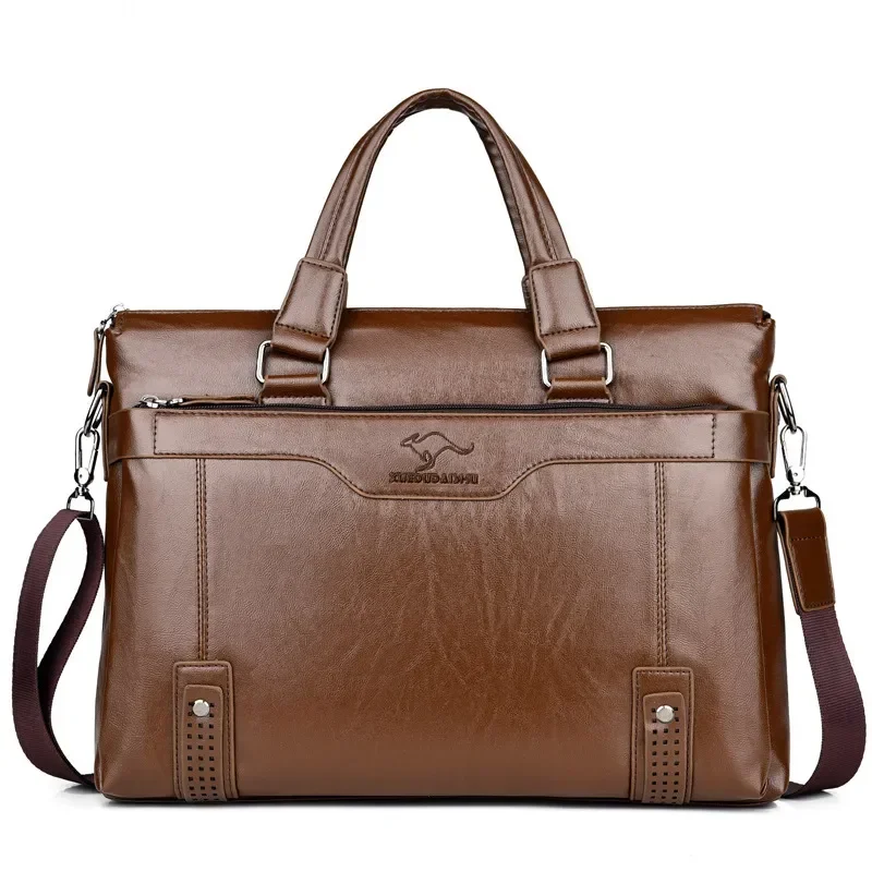 

Business Bags Man Porte-documents Bag PU Document Bag Wallet Briefcase Leather Suitcase 2022 Zipper Men's Travel Luxury
