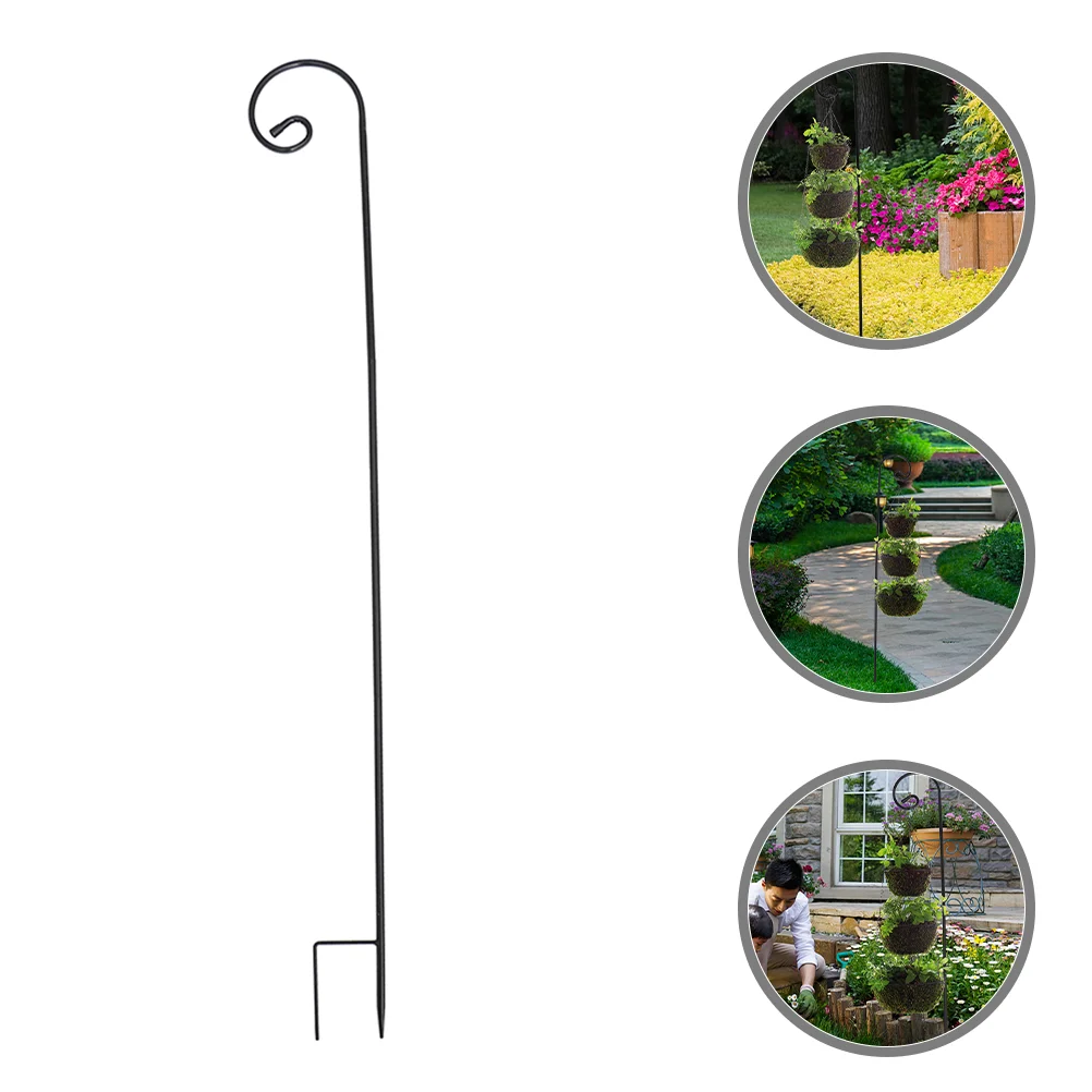 Ground Rod Shepherds Hook Garden Metal Lantern Hanger Crooks