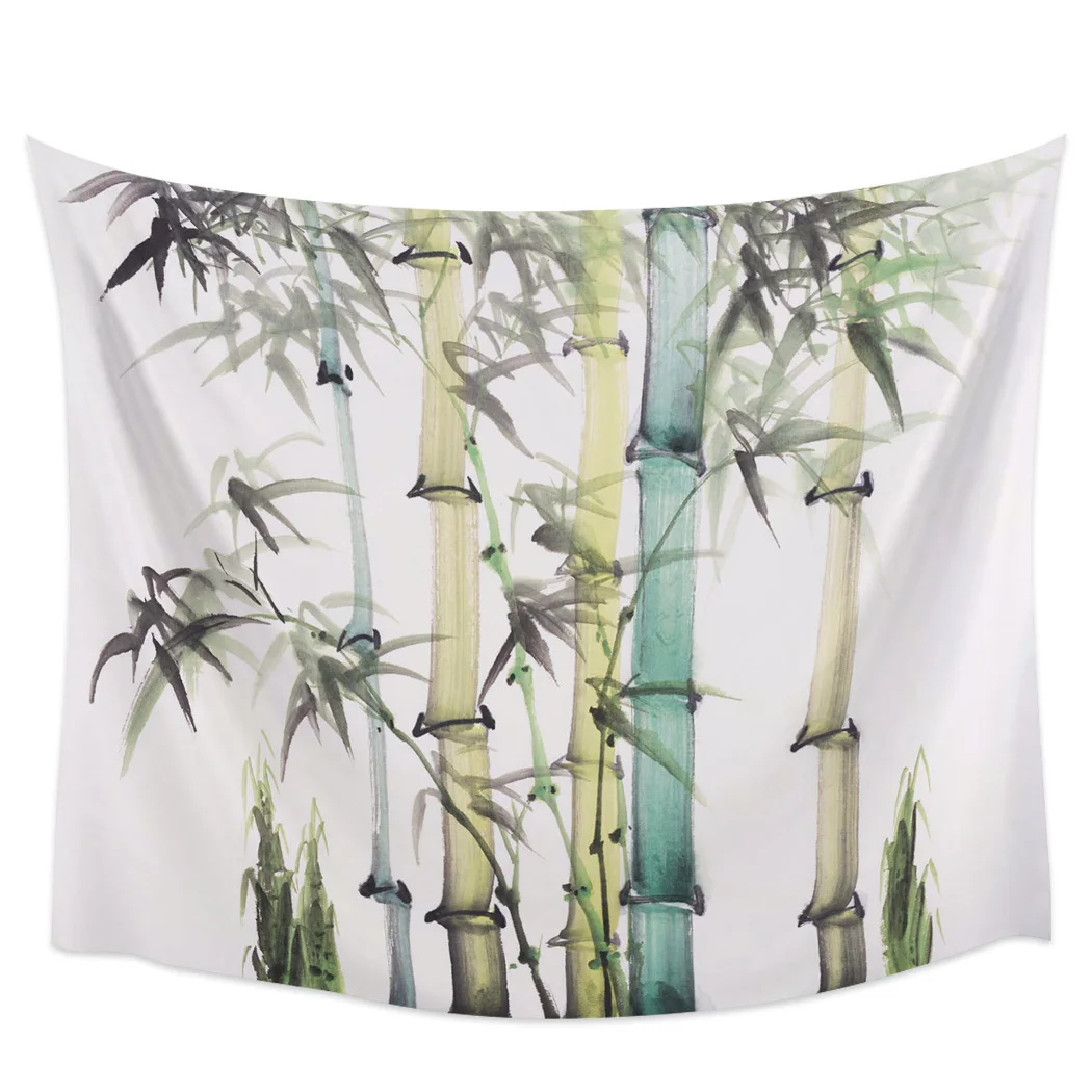 

Bamboo Ink Tapestry Background Wall Covering Home Decoration Blanket Bedroom Wall Hanging Tapestries