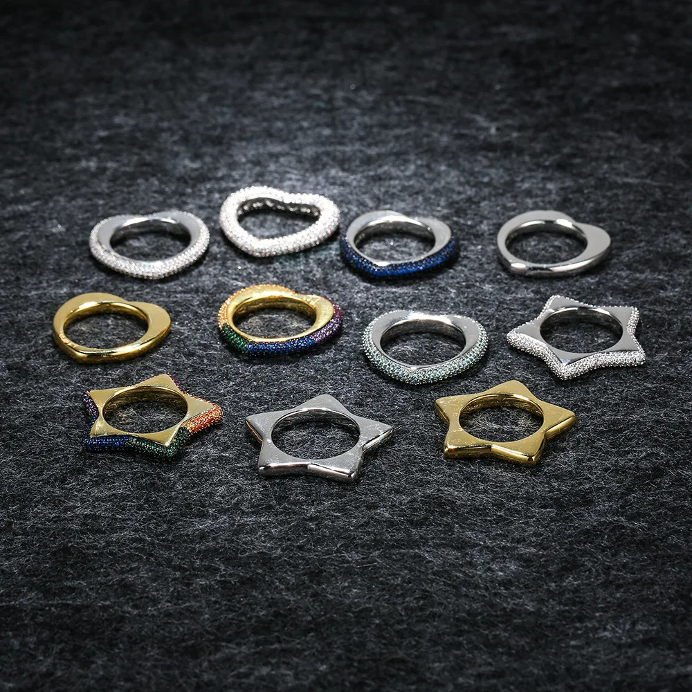 

Lidu высококачественное кольцо из серебра 925 пробы с пятиконечной звездой в форме сердца и стильным искусственным дизайном подарок для друзей