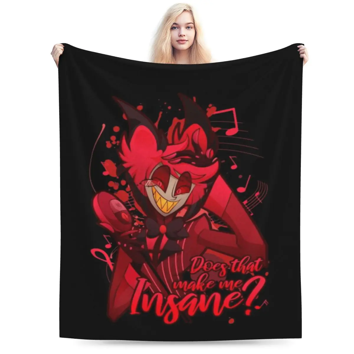 Ультрамягкое Флисовое одеяло Crazy-Alastor The Radio Demon An