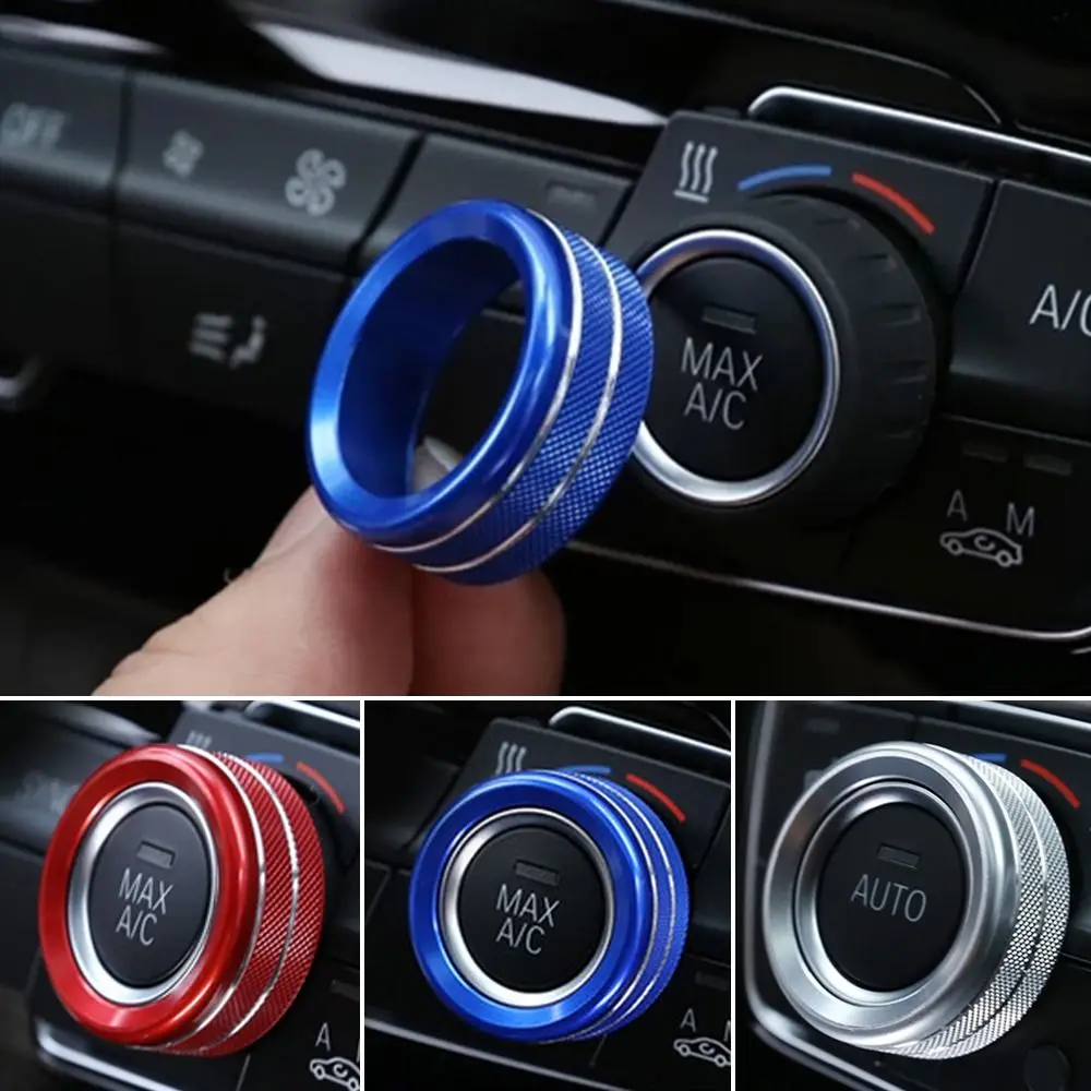 3 шт. для BMW 1 2 3 4 серии F30 F34 F46 GT X1 F47 F48 13-17 автостайлинг ручки кондиционера аудио круг отделка сплав аксессуар