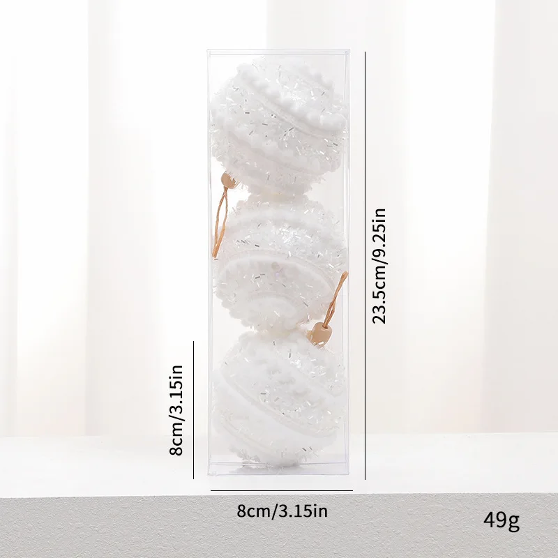 

Рождественские шары блестящие розовые набор 9 шт